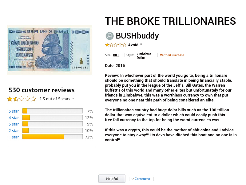 BUSHbuddy reviewing the Zimbabwean Dollar BUSHbuddy reviewing the Zimbabwean Dollar