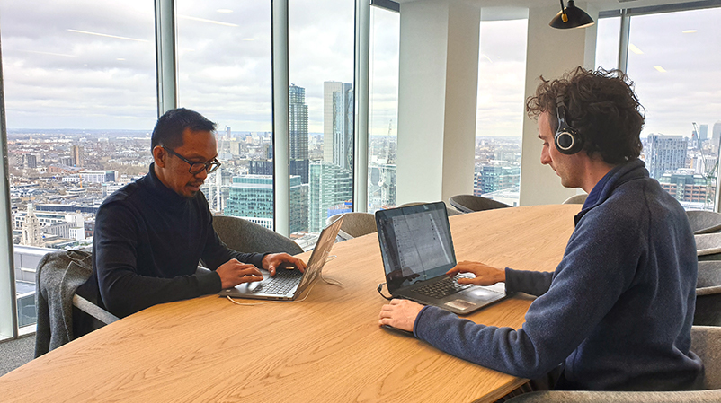 Work on Blockchain's Antonio Sabado, CEO (left) and Jack Tanner, CTO (right) Work on Blockchain's Antonio Sabado, CEO (left) and Jack Tanner, CTO (right)